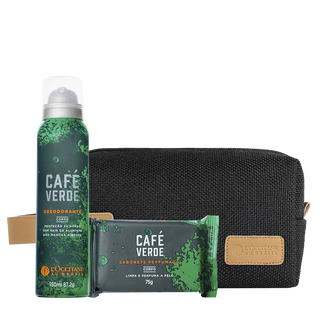 Combo Café Verde: Desodorante, Sabonete e Nécessaire